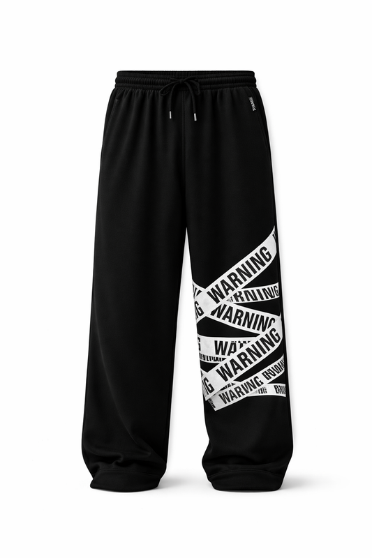 Levvit Warning Graphic Streetwear Sweatpants