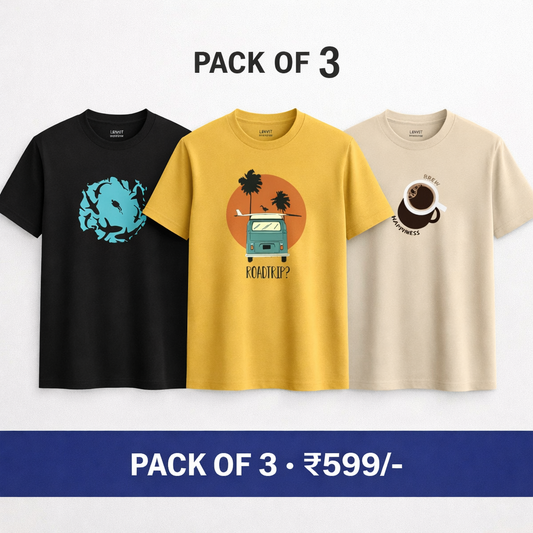 Levvit Graphic T-Shirts – Pack of 3